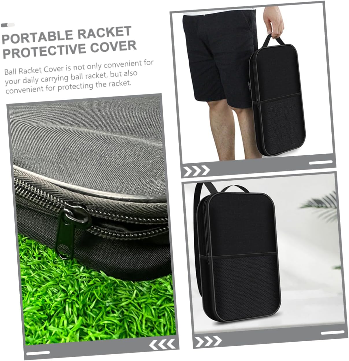 POPETPOP Ball Racket Case Paddles Sleeve Protective Case for Racquet Rackets Ball Bag Back Waterproof Back Ball