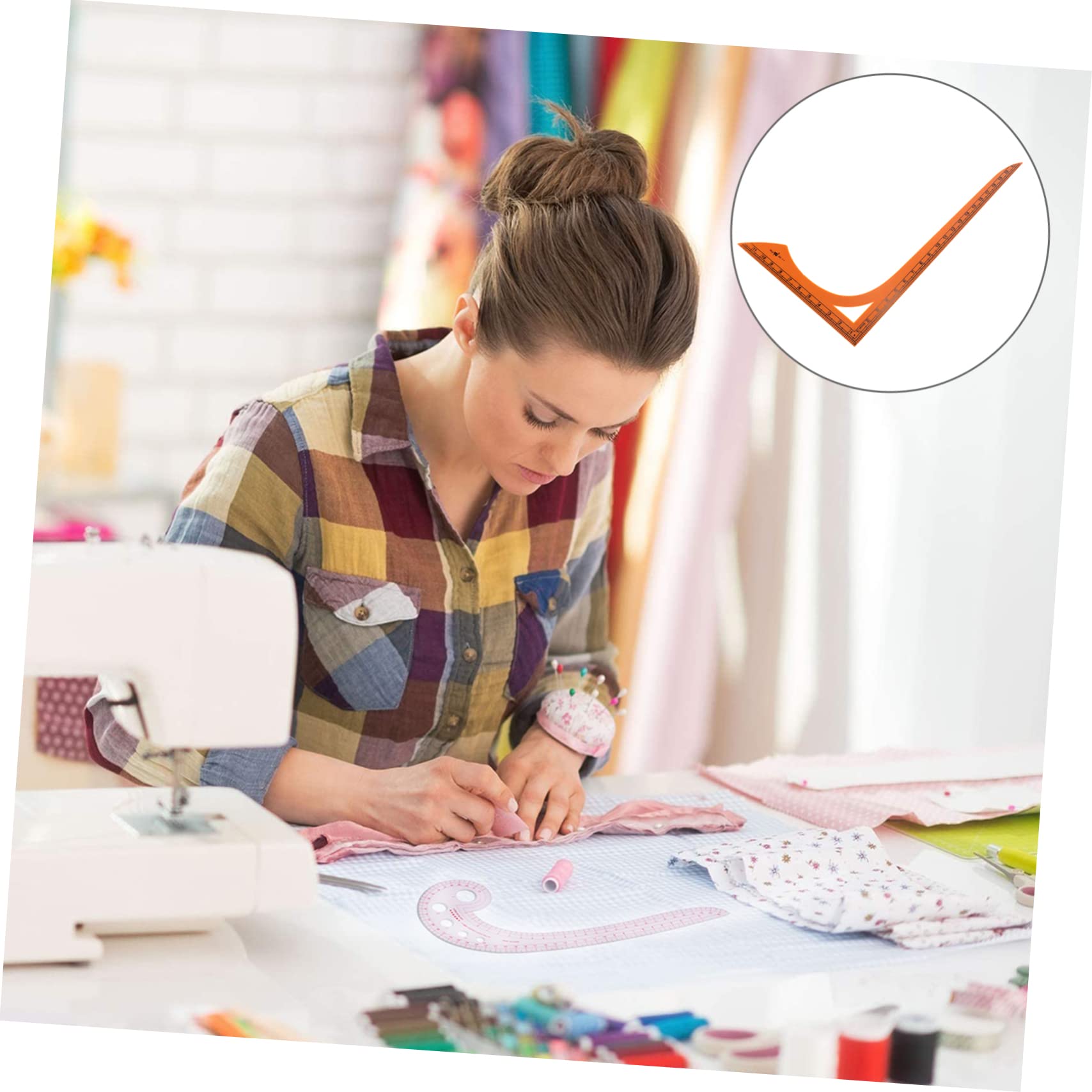 Regla de Corte en Forma de L para Costura y Patchwork, Plástico Duradero Transparente, Doble Escala, Herramienta para Confección y Sastrería Profesionales, Uso Manual en Proyectos
