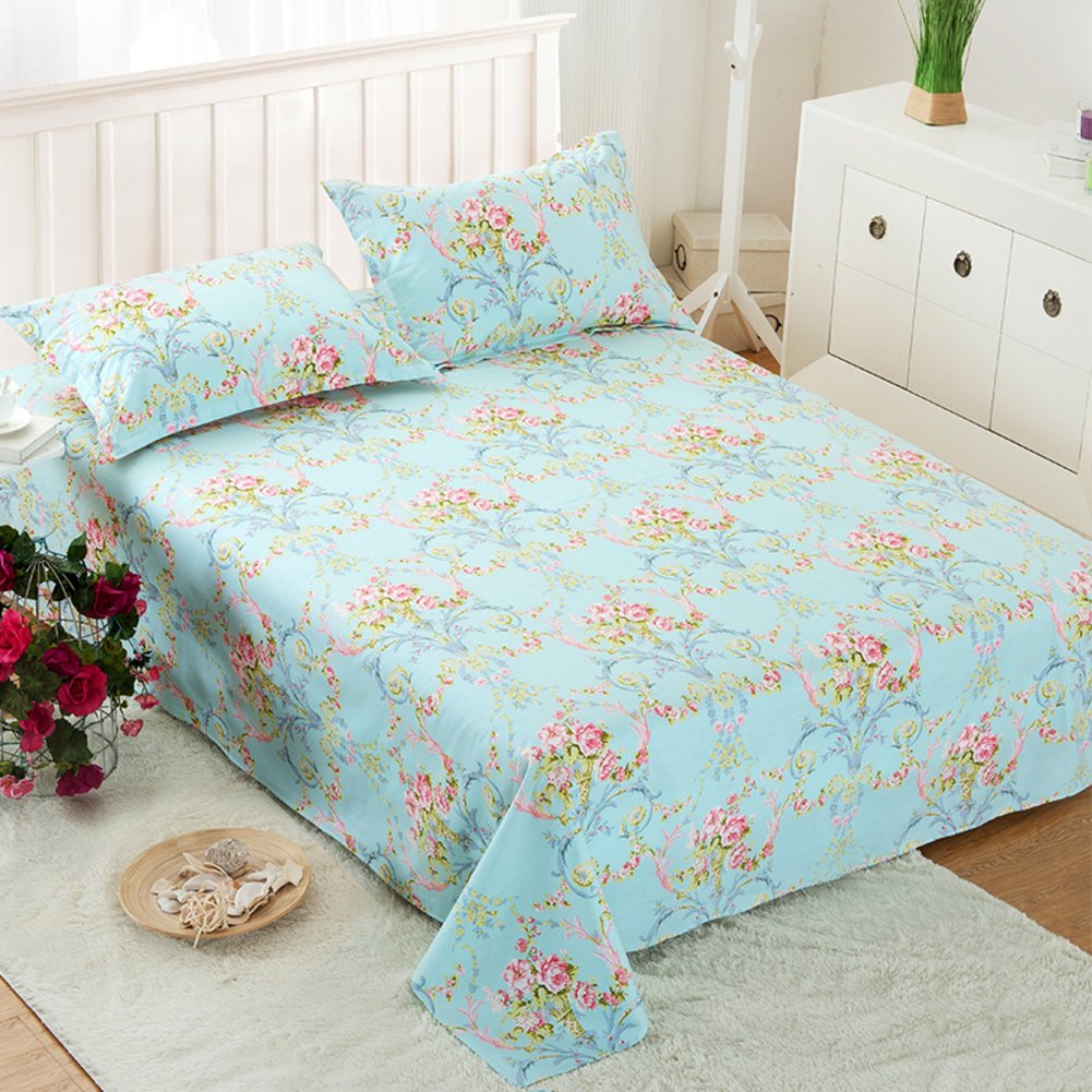 Drap en coton imprimé anti-glisse pour grand lit de coton rembourré