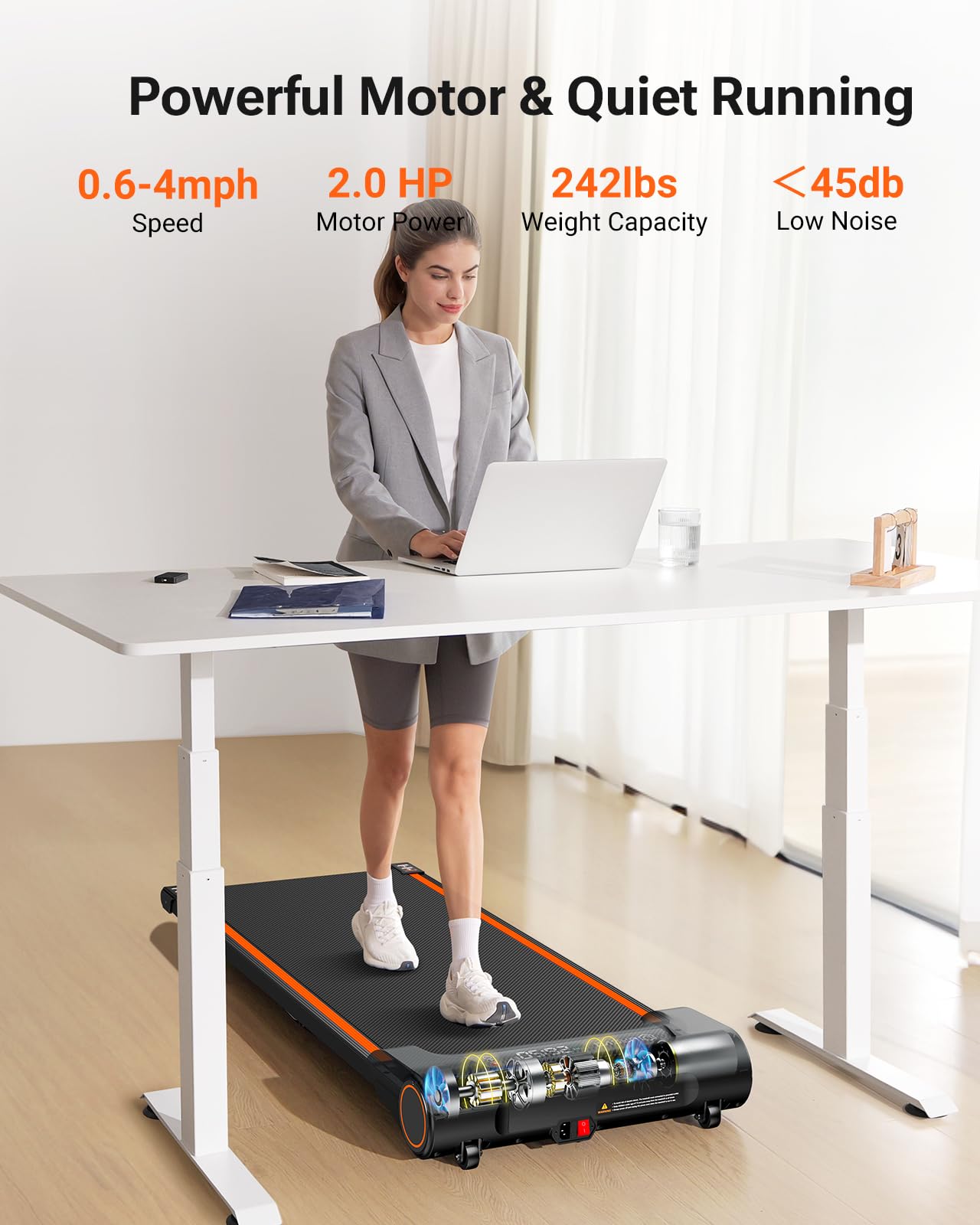 Mua UREVO Under Desk Treadmill, Walking Pad For Home/Office, Portable