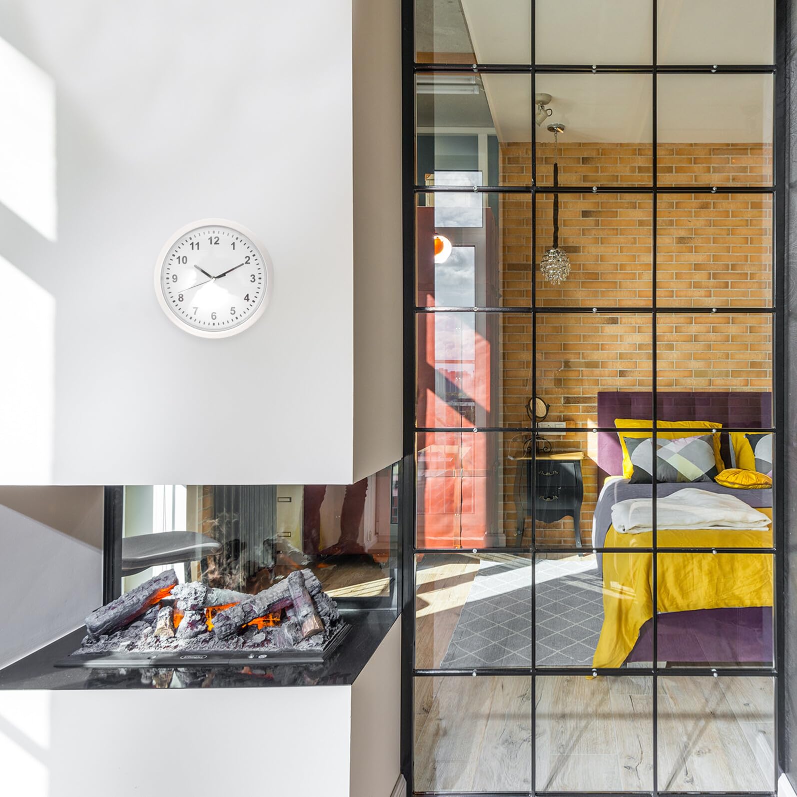 Orologio Cassaforte Bianco in Plastica, Nasconditore Chiavi Creativo