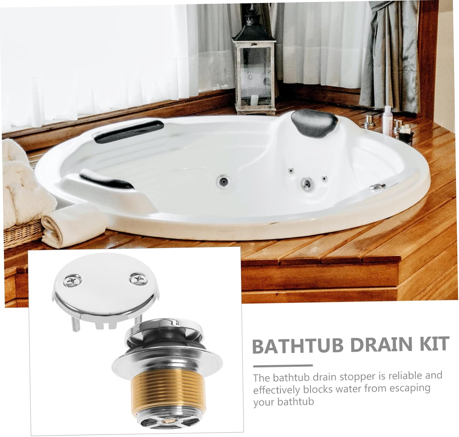 1 Set Bathtub Drain Trim Kit Brushed Overflow Faceplate Replacement for Tub Drain Stopper Easy Operation for Elderly Compatible with Systems