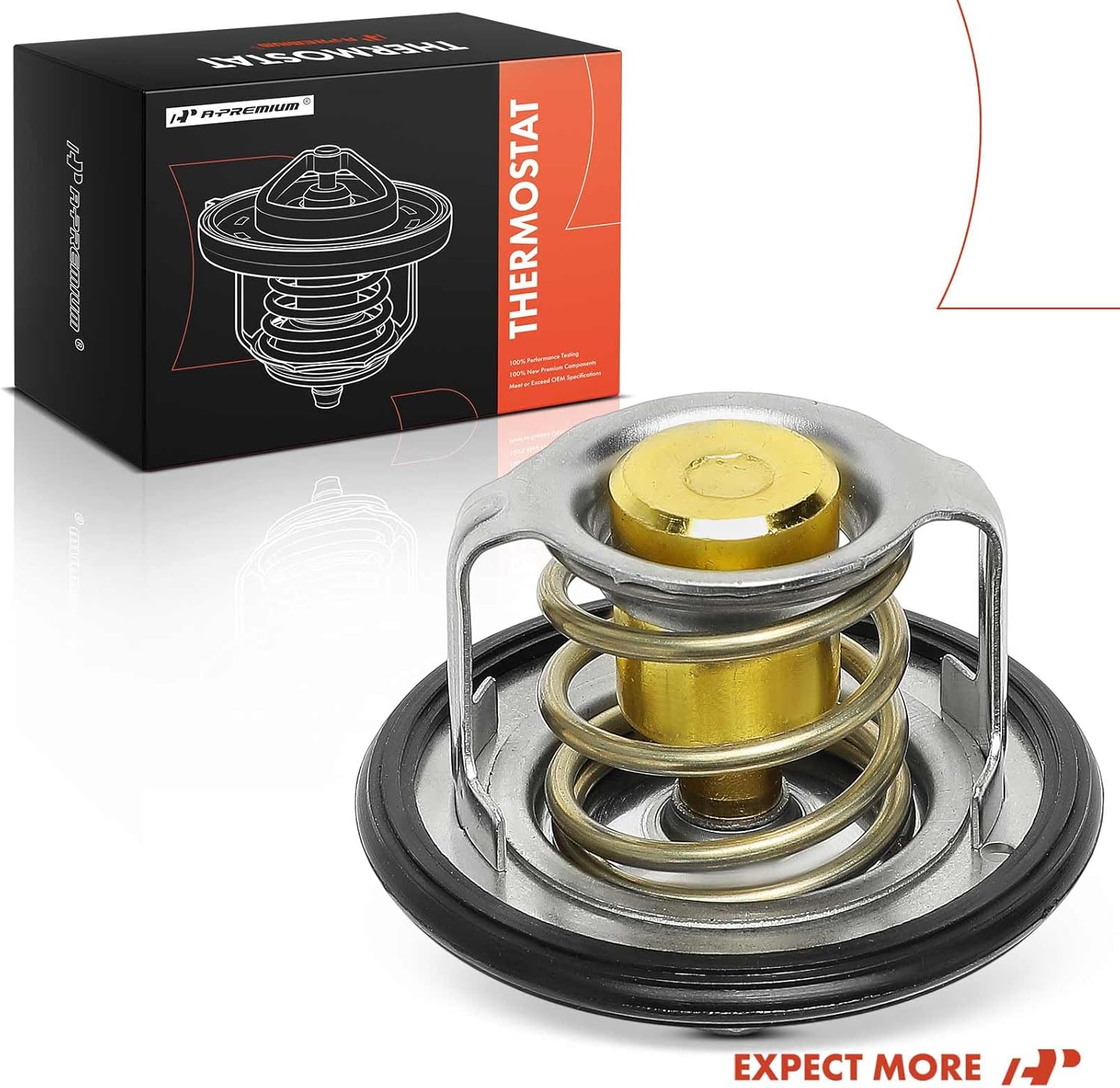 A-Premium Engine Coolant Thermostat with O-ring Compatible with Nissan Altima, Rogue, Sentra, Versa, Versa Note, Murano, Pathfinder, Maxima, Juke, NV200, Cube, X-Trail & Infiniti QX60 & Suzuki Equator
