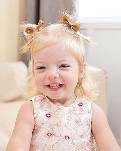 Vista 12 de Jollybows 100 lazos para el pelo de 2 pulgadas para bebés y niñas, mini boutique, cinta elástica para el cabello, accesorios para niños pequeños