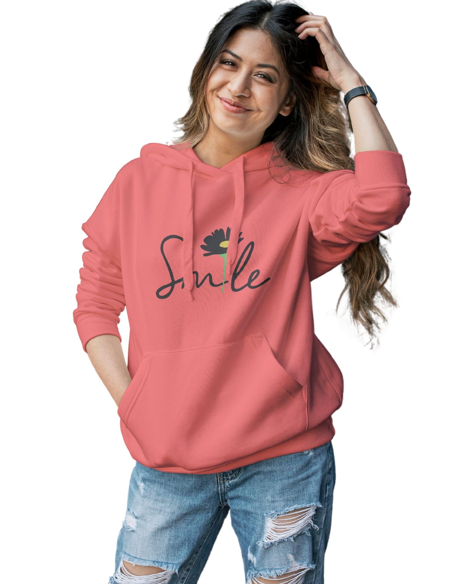 Ezclothing Women's Full Sleeve Printed Hooded Sweatshirt, Fleece-picture-53