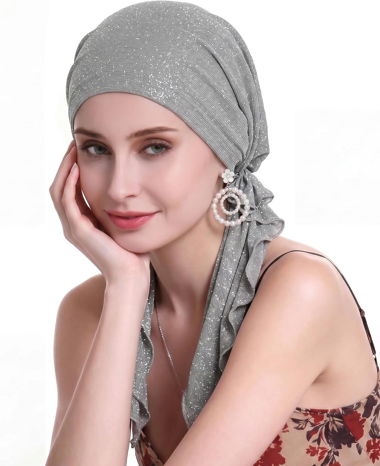 osvyo Chemo Headwear for Women Turban Headwear for Cancer Patients Headwrap Loss Cover Lightweight Head Covering Cap image 5