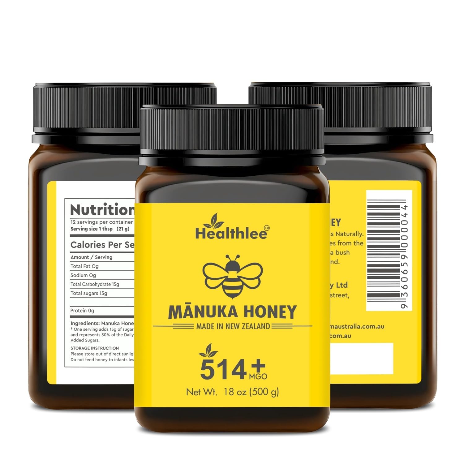 Manuka honey 514+ MGO | Manuka Honey New Zealand | Monofloral | (18 oz) /500 gm