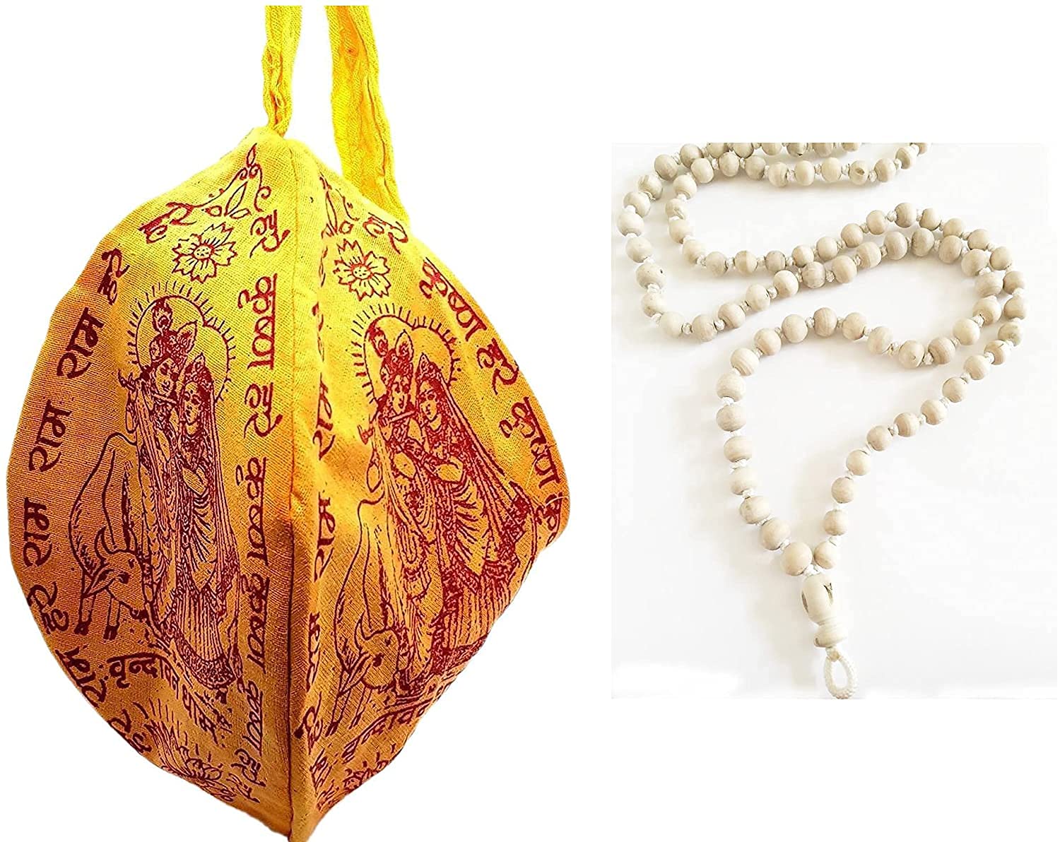 Mala Japa 100 % bois de Tulsi Aashita Creations, perles artisanales d'exception