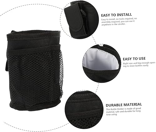 Miniatura 6 de Portavasos compacto para cochecito, organizador ligero de botellas para carruajes, apertura de fácil instalación para latas de bebidas, accesorio