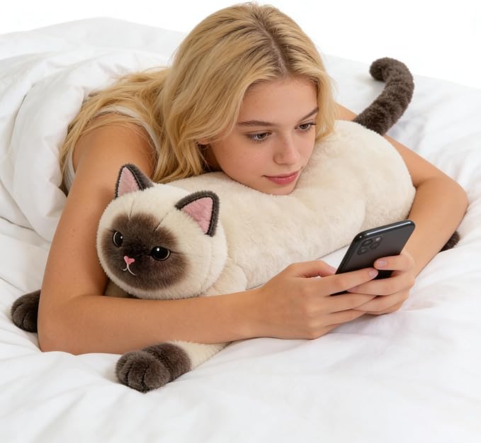 Almohada Decorativa de Gato Siames 50 cm miniatura 3