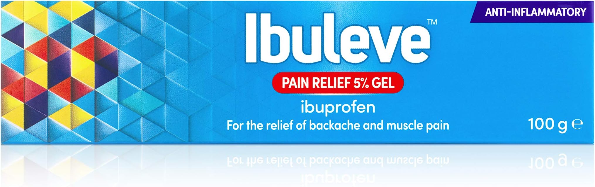 Pain Relief 5% Ibuprofen Gel, Clinically Proven, Anti-Inflammatory Relief for Joint Pain, Sprains, Backache, Muscular Pains and Sports Injuries, 100g