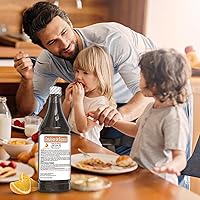 Vista 5 de Emulsión de Escocia Cod Liver Oil Complex with Vitamins A, D, E, B1 - Natural Orange Flavor Dietary Supplement for Immune Support & Bone Health