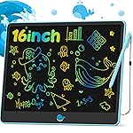 Hockvill LCD Writing Tablet for Kids 16 Inch, Toys for Girls Boys Drawing Pad for 3 4 5 6 7 8 Year Old Kid, Toddler Magnetic Doodle Board Travel Essentials Christmas Birthday for Children (Blue)