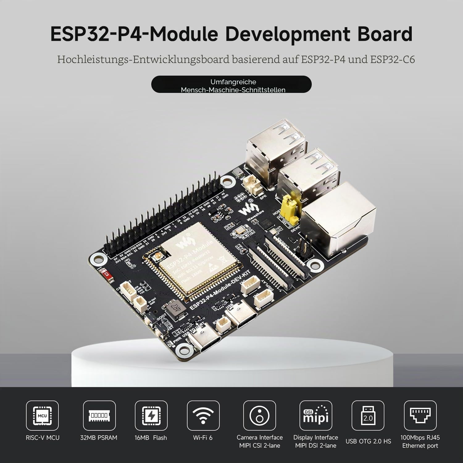 Waveshare ESP32-P4-Module-DEV-KIT-C High-Performance Development Board