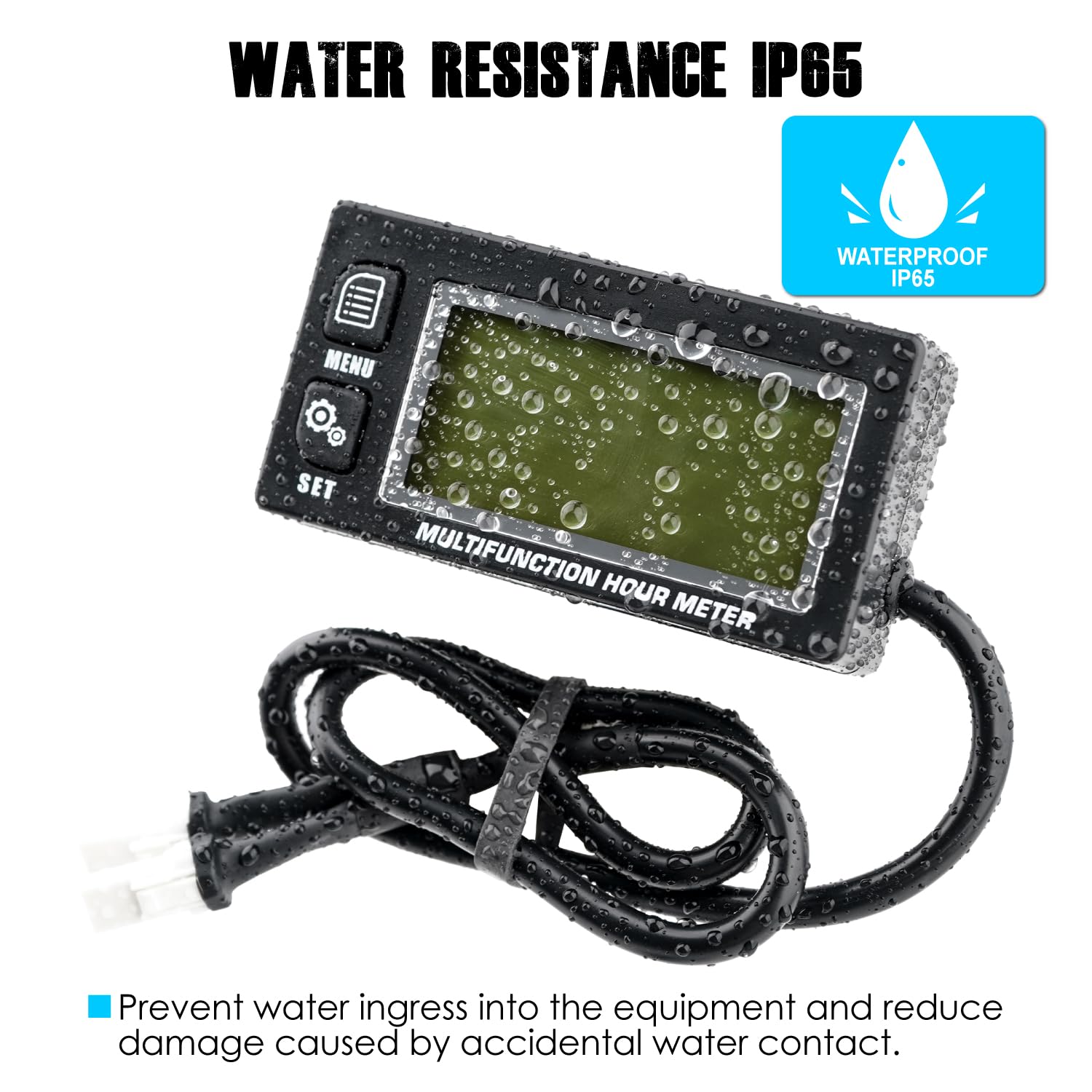 Multifunzione Hour Meter, Record Total Hours & IP65 Waterproof Design per Lawn Mower Tractor Generator Compressor