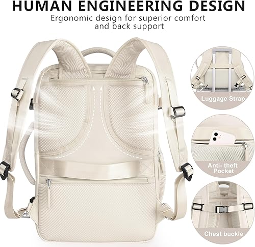 Miniatura 7 de Mochila de viaje, mochila de mano para hombres y mujeres, mochila para hombres y mujeres, mochila para viajes de aerolínea, mochila para laptop de
