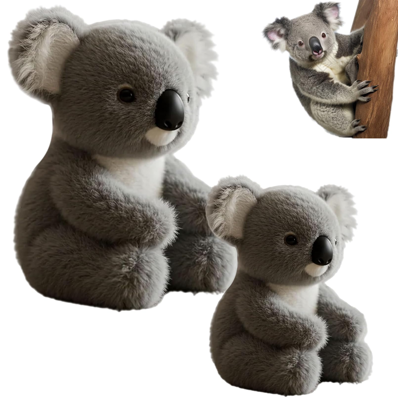 Koaly - The Koaly Emotional Healing On Demand, Ultra-Soft Koala Plush Mimics The Matural Movements Like a Real Koala, for Kids & Adults (S+L)