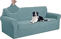 Vista 120 de U-NICE HOME Funda para sofá biplaza elástica, cubierta para sofá, funda para sillón, protector de muebles para sofá con 2 cojines, funda para sofá