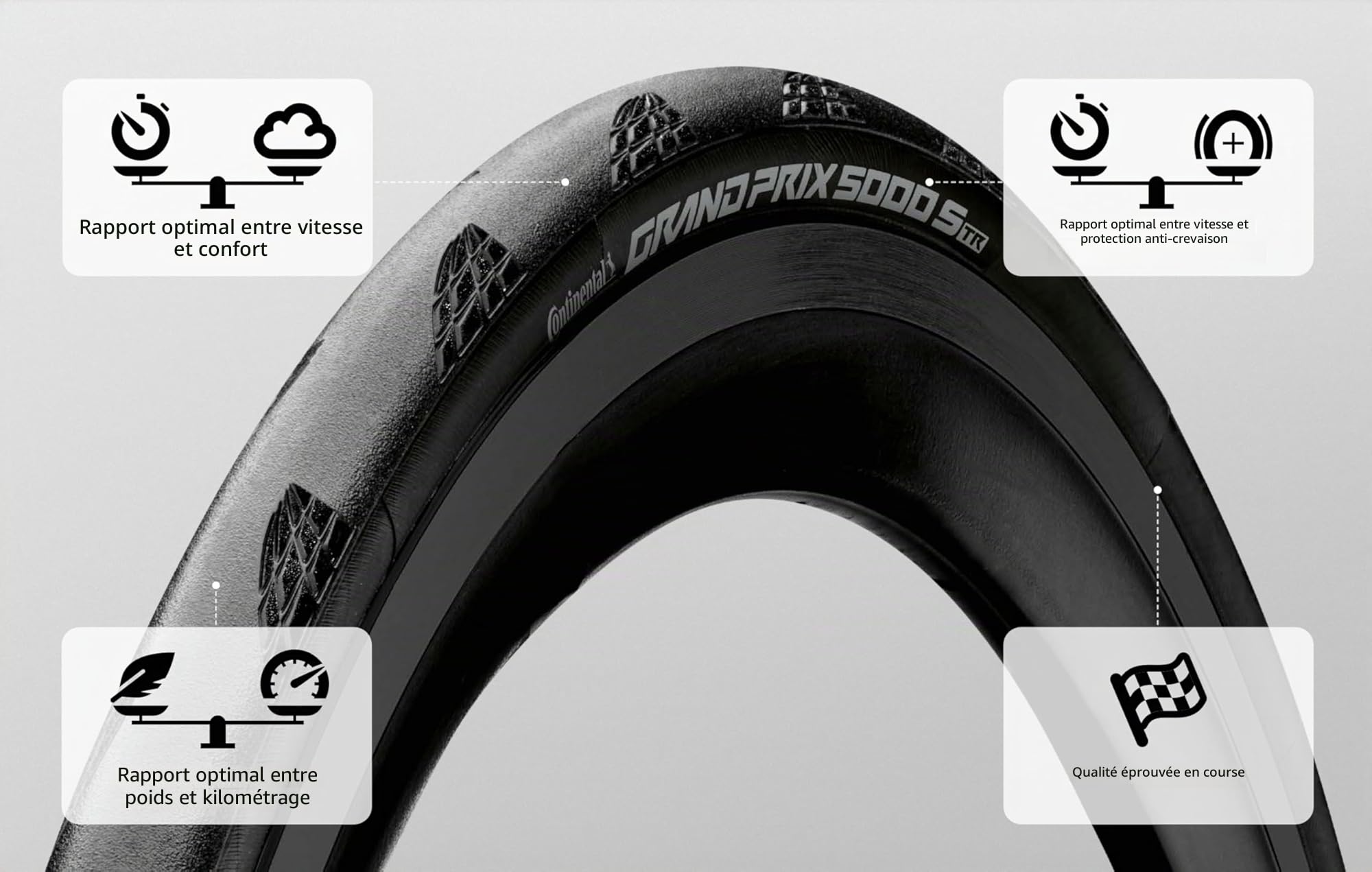 Continental Grand Prix 5000 S TR 28 Folding Tyre 700 x 28C (28-622) Black