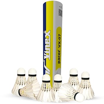 Vinex Pacer Duck Feather Shuttlecock – Pack of 12 | Premium Badminton Shuttle for Training & Beginners | Durable, Stable Flight & Consistent Performance