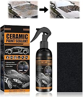 Ceramic Coating for Cars Kit, Ceramic Car Coating Spray, Plastic Restorer Hydrophobic Trim Coating, Professional Grade Protective Sealant Polish for Cars, RVs, Motorcycles, 120ml + Nano Glitter Cloth