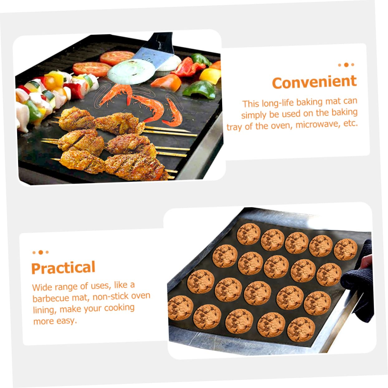 Toyvian 2 Sätze Ptfe Grillmatte Antihaft Baking Sheets Für Bbq Grill Wiederverwendbar Hitzebeständig Fleisch Gemüse 4 Stücke * 2