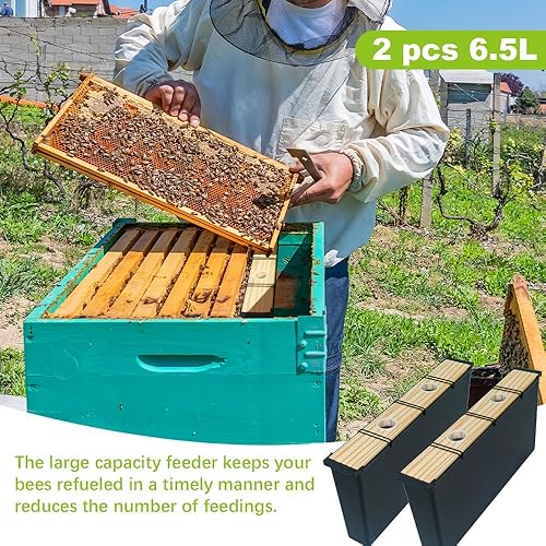 Miniatura 10 de Bee Pro Feeder Beehive Frame Feeder Deep Frame Alimentador de agua para apicultura Herramientas de alimentación de abeja