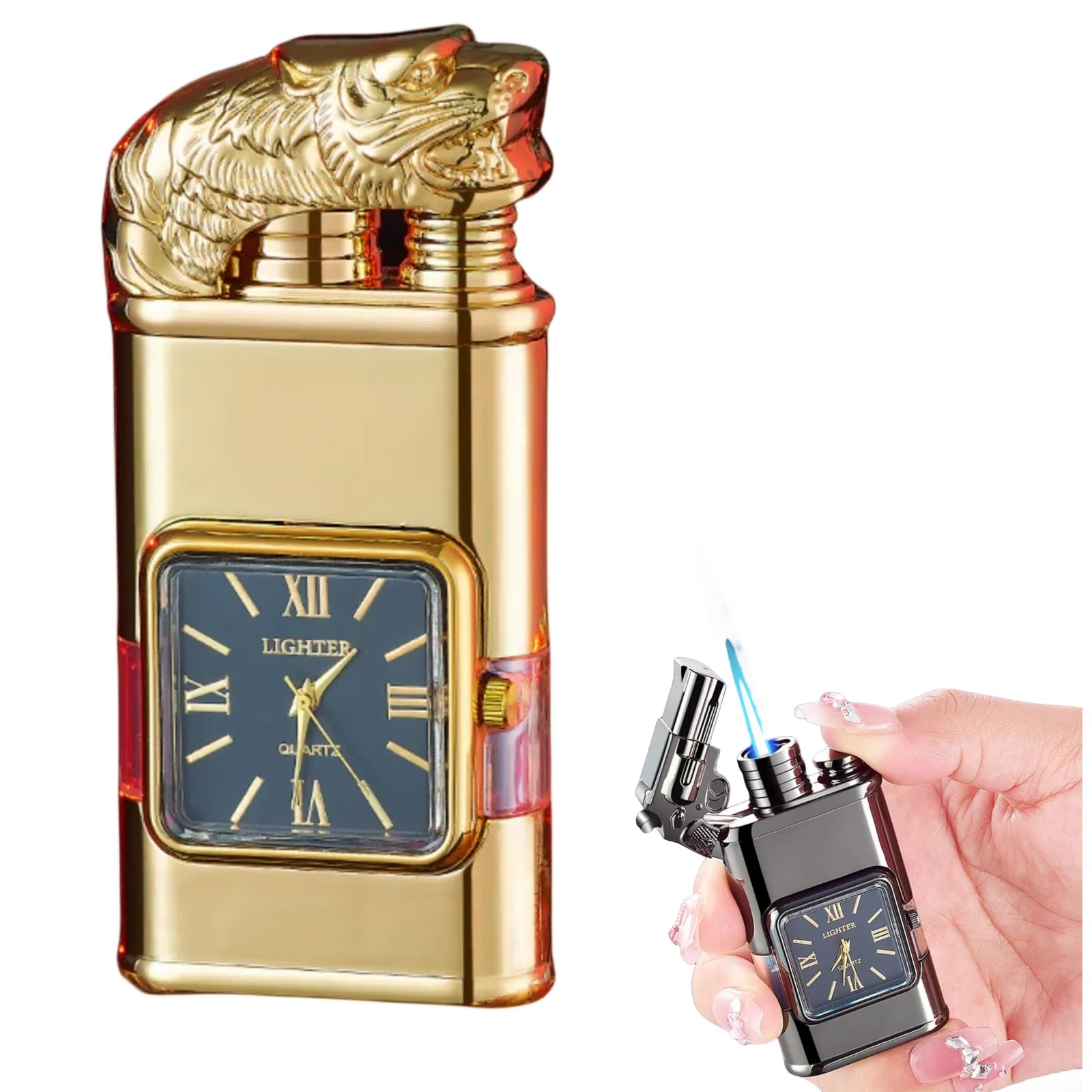 VVAY Accendino Antivento Lungo Gas Ricaricabile Jet Flame Fiamma