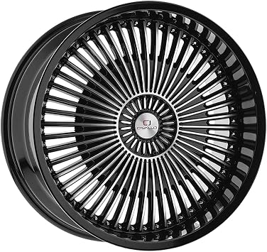 Cavallo CLV-41 Custom Wheel - 22x8.5, 38 Offset, 5x114.3 Bolt Pattern, 74.1mm Hub - Gloss Black with Machined Face Rim