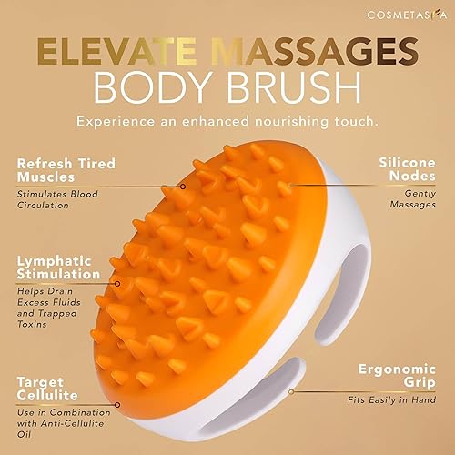 Miniatura 7 de Cosmetasa Gel de masaje de crema caliente con guante masajeador, crema natural y 87% orgánica para celulitis, multiuso, crema tonificante de la