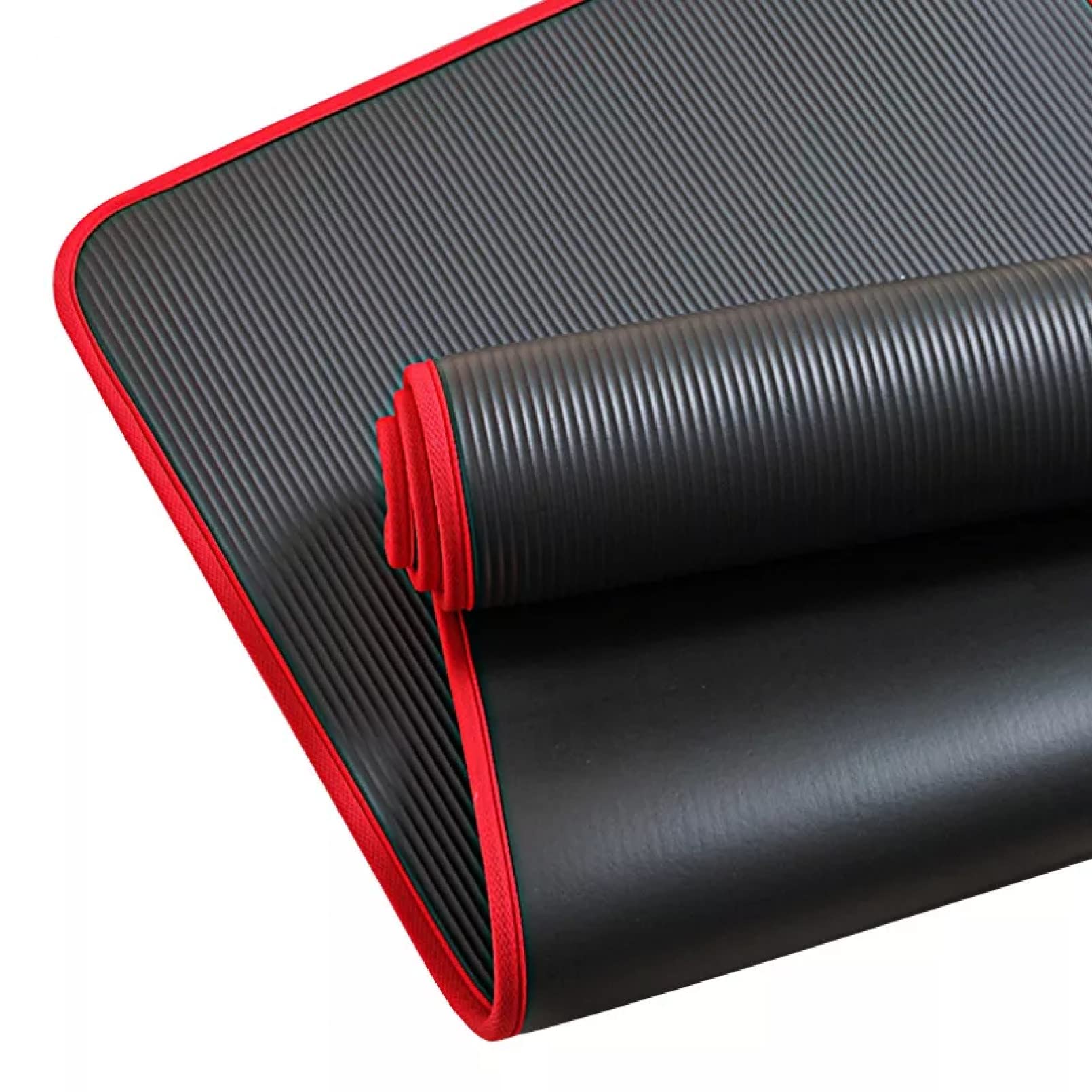 Tappetino da yoga extra spesso 183 cm x 61 cm antiscivolo tappetino da yoga per fitness senza odore Pilates palestra tappetino con fasciatura