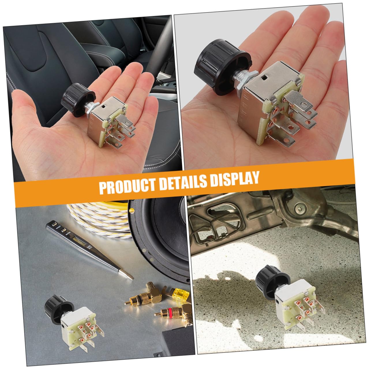 2pcs Universal Rotary Blower Switch 3-Speed Air Conditioning Control Alloy Car Ac Fan Motor Replacement for Automotive Climate Control System