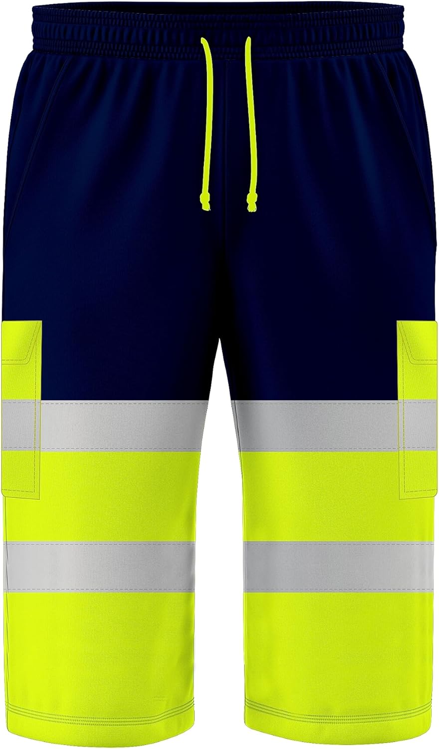 Shorts De Sécurité Short De Travail Haute Visibilité Noir/jaune