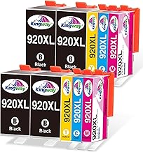 Cartuchos de tinta 920XL para HP, Kingway compatibles con cartuchos de tinta HP 920, paquete combinado para HP Officejet 6...