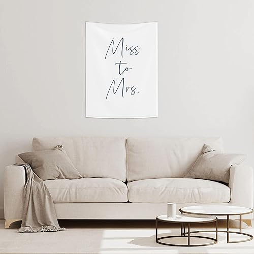 Miniatura 4 de Tapiz de Miss to Mrs - Fondo azul oscuro de Miss to Mrs de 60 x 80 pulgadas, pancarta de Miss to Mrs para recepción, despedida de soltera, fiesta de