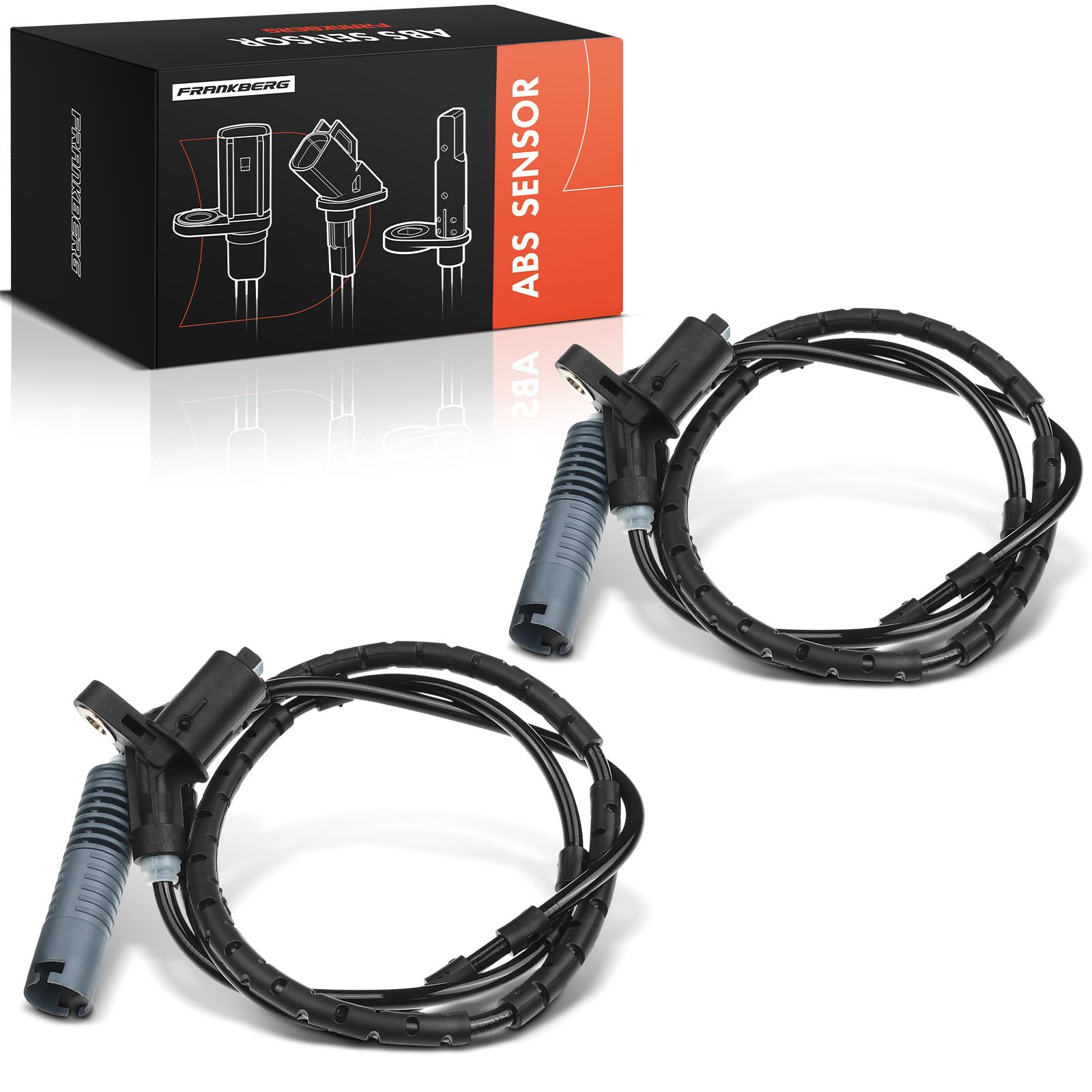Frankberg 2 sensori ABS posteriori sinistro e destro 34521166126 | Compatibile con: Serie 3 E46, Serie 3 Touring E46