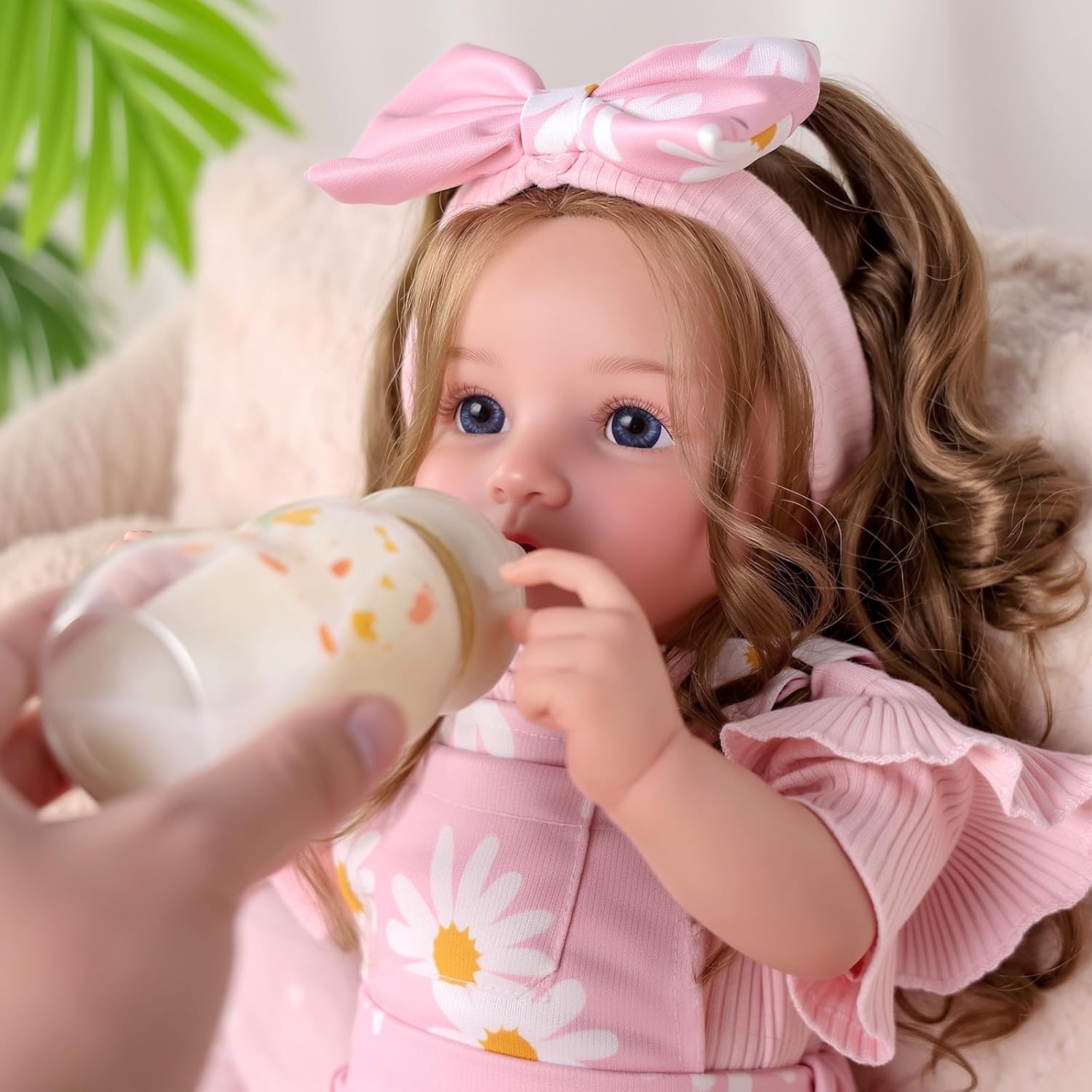 BABESIDE Reborn Baby Dolls, 20Inch Soft Cloth Body Realistic Baby Doll w/Rooted Hair and Open Eye Reborn Doll for Girls Real Life Baby Dolls Perfect for Kids Ages 3+, Playtime and Collection - Image 7