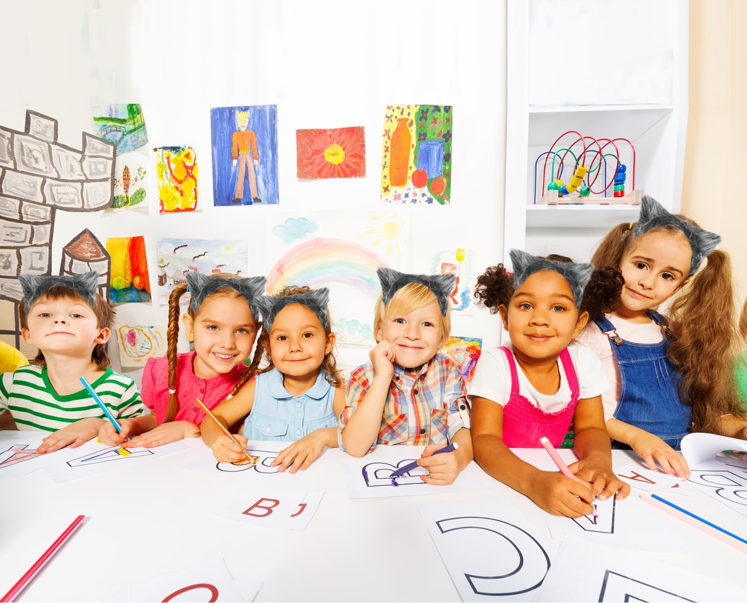 HODRME 6 PCS Animal Ears Headband-Halloween Christmas Festival Theme Party Animal Cosplay Costume Headbands - Image 6