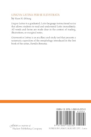 Lingua Latina per se illustrata. Pars I: Familia Romana, Grammatica Latina