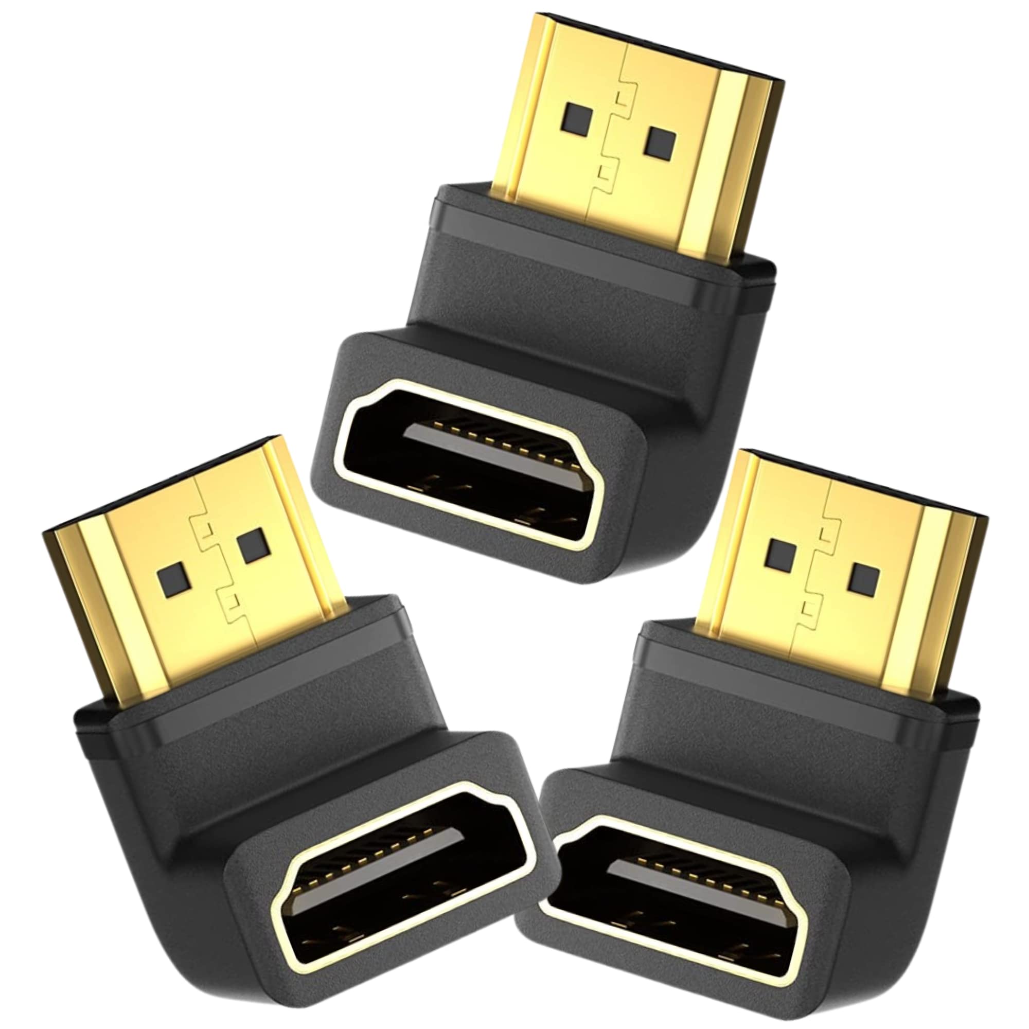 FEDUS Gold Plated HDMI Male to Female Converter Connector Adapter 90 Degree L Shape for HDTV, Plasma TV, LED, LCD Etc – Black 3 Pack (B07ZQ6PXJB) Amazon Price History, Amazon Price Tracker
