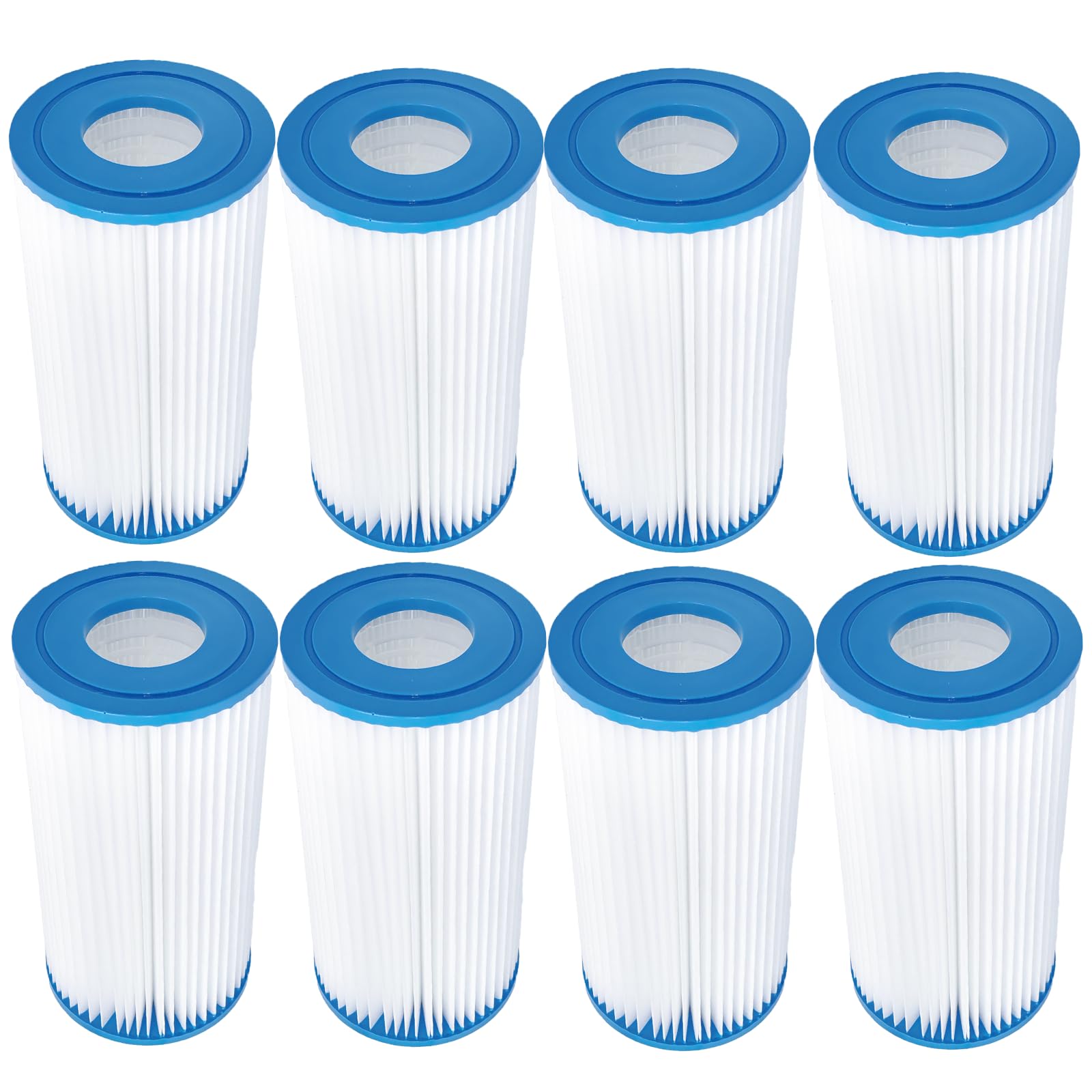 59900E / 29000E - Cartuchos de filtro de piscina para bombas de filtro de piscina in-tex tipo A o tipo C Bestway tipo 3 (tipo III) (paquete de 8)