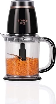 Arnica Rapid Pro Rose Chopper, 1.2 L Hopper, 500 W, Stainless Steel Blade, Rose