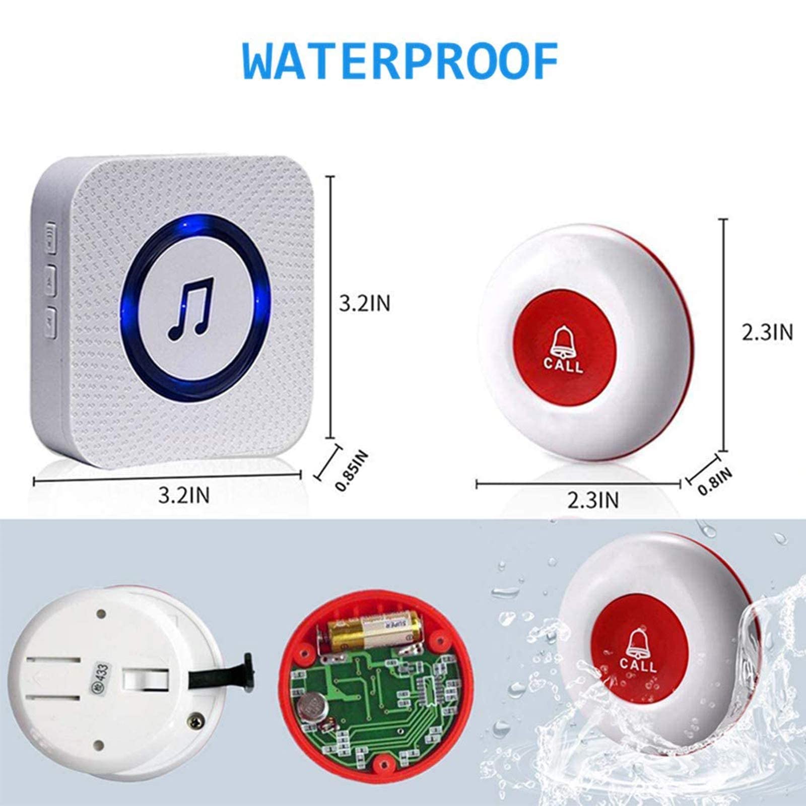 ChunHee Call Bell for Elderly/Alarm Button for Elderly/Call Button