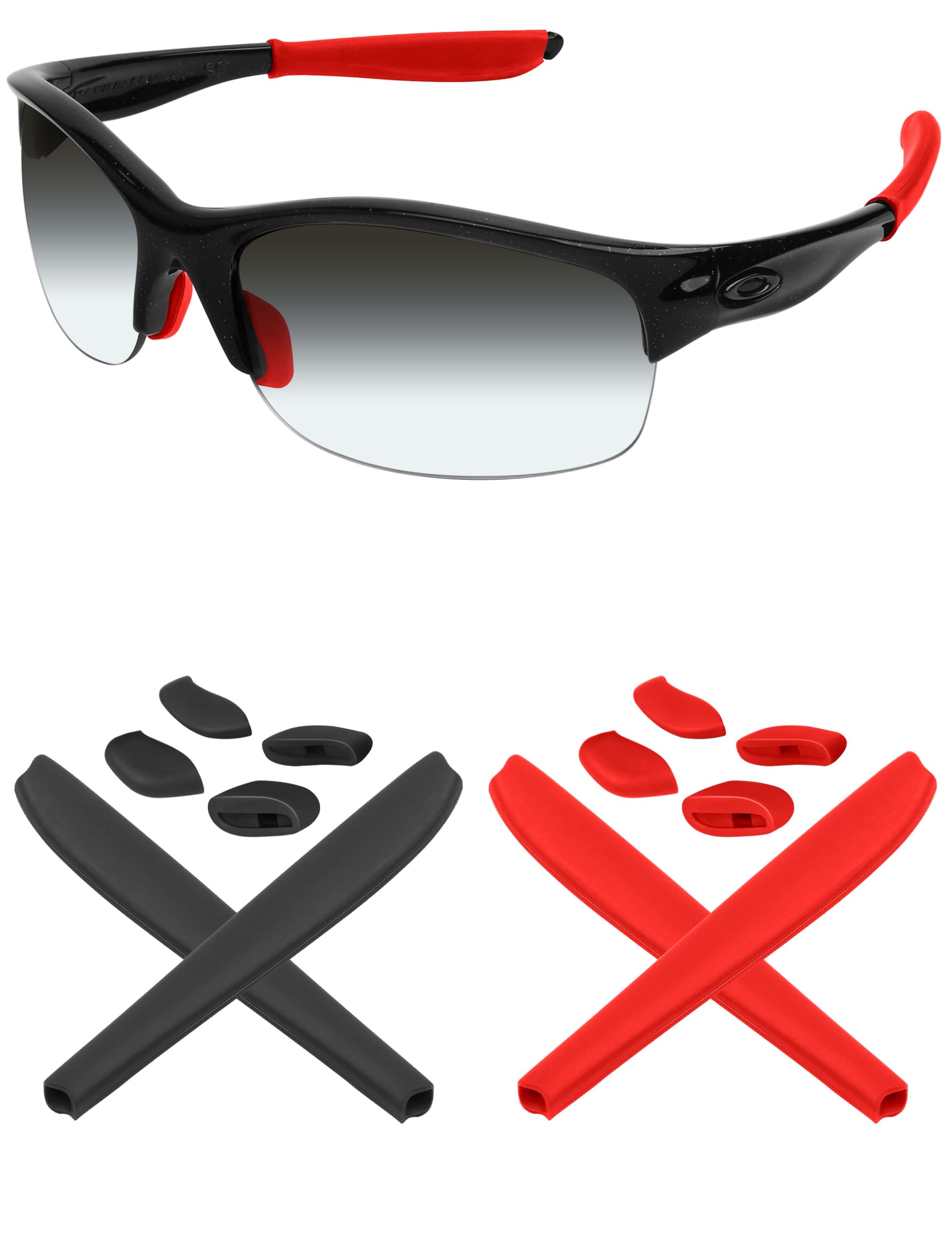 Chaussettes de rechange Oakley Commit SQ rouge noir kit manchons - 7