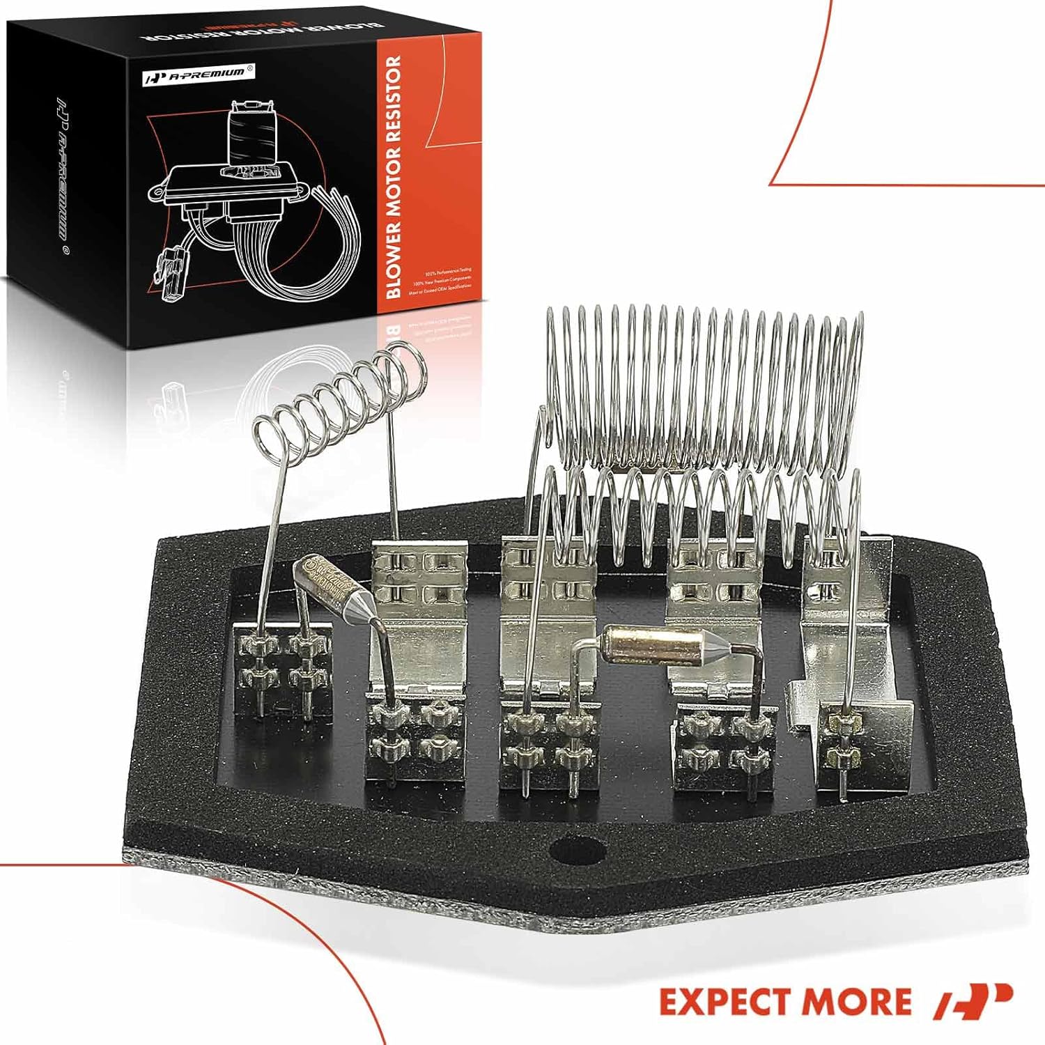 A-Premium Front HVAC Blower Motor Resistor Compatible with Chevrolet C1500, K1500, Blazer, K2500, C3500, C2500, K3500, C1500 Suburban, K1500 Suburban & GMC C1500, K1500, Yukon, K2500, C3500