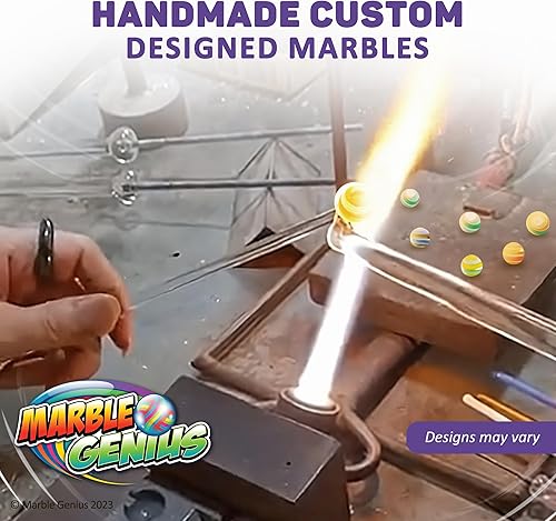 Miniatura 2 de Marble Genius Canicas para coleccionistas, acuáticas, 0.630 in, 10 canicas de vidrio hechas a mano para amantes de los animales, rellenos de