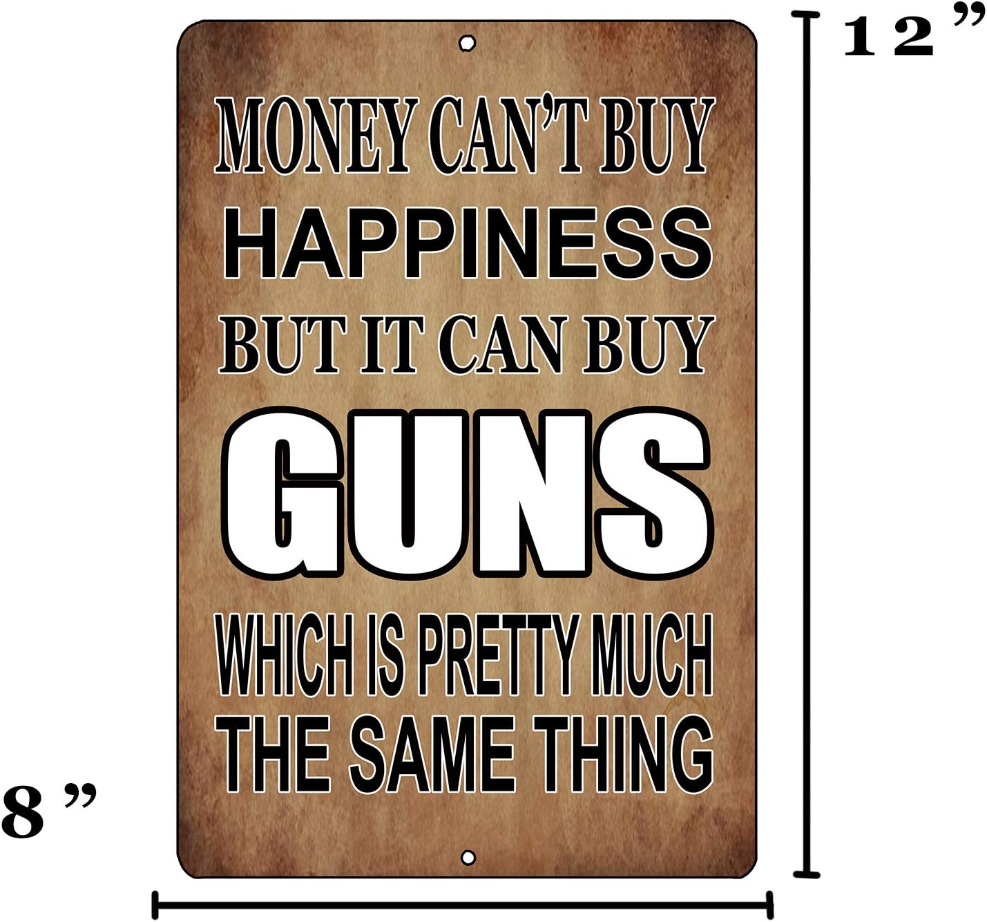 Rogue River Tactical Funny Sarcastic Metal Tin Sign Bundle Ten Reasons Men Prefer Guns Over women, Money Happiness Guns Wall Decor Gift Set Man Cave Bar Yard Wall Combo image 5