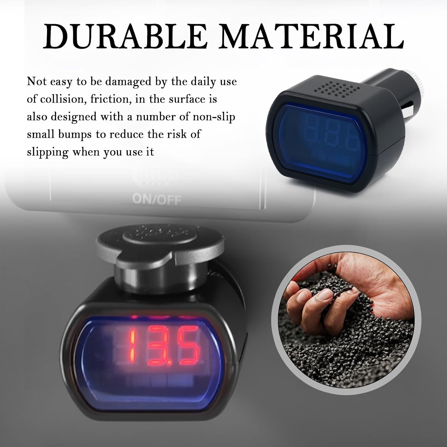 Car Cigarette Lighter Voltage Meter with LED Digital Display,Mini Car Voltage Meter for Monitoring Vehicle Battery Voltages Status,24V/12V Socket Voltmeter as Battery Voltages Meters