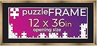Vista 51 de Poster Palooza Kit de marco para rompecabezas de 18 x 24 pulgadas, incluye hojas de pegamento para rompecabezas, marco de madera de bronce