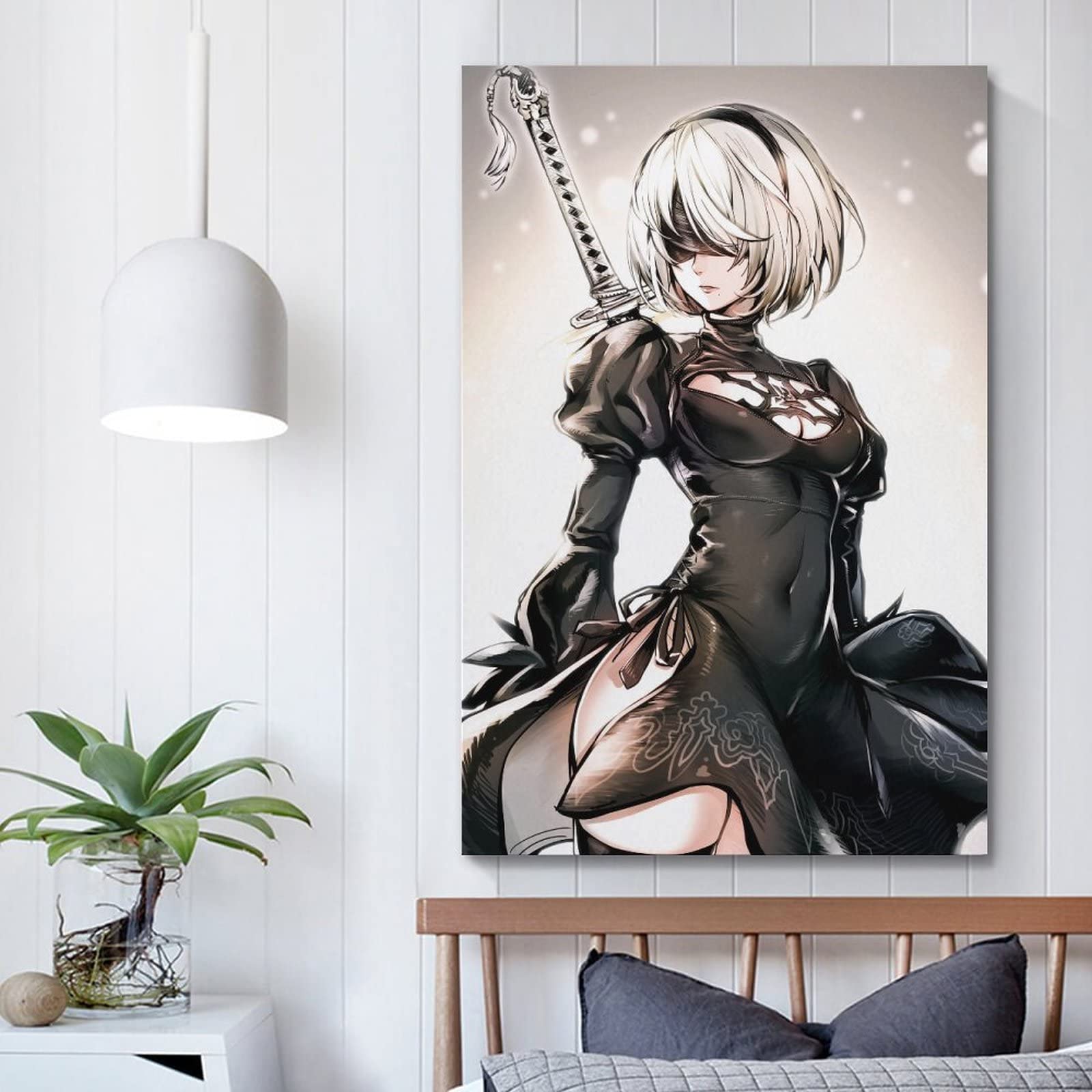 Amazon.com: NieR Automata 2B Poster Canvas Gifts Wall Art Posters